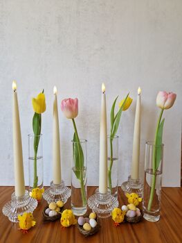 Elegant Ivory LED Taper Candles, 3 of 4