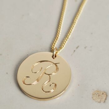 More Than Medium Solid Gold Initial And Date Necklace, 2 of 8