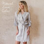 Short Linen Robe For Women | Natural Kimono Dressing Gown, thumbnail 2 of 11