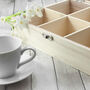 Personalised Wooden Initial Tea Storage Box, thumbnail 6 of 8