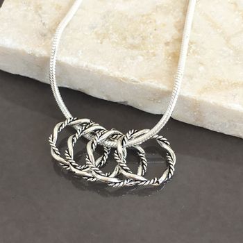 40th Birthday Handmade Silver Rings Necklace, 6 of 6