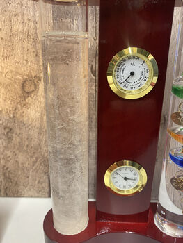 Galileo Thermometer Clock And Storm Glass Weather Station, 5 of 7