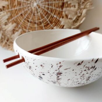 Large Handmade Ramen Bowl With Chopsticks, 3 of 12