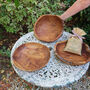 Small Teak Root Table Bowl 30cm Handcrafted Wood Design, thumbnail 8 of 10