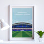 Personalised Football Stadium Art Print Gift Request Any Stadium, thumbnail 1 of 9