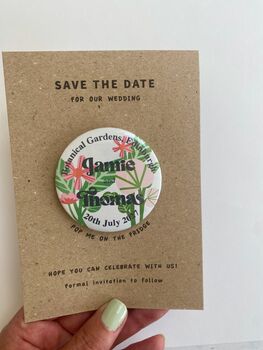 Botanical Hothouse Floral Save The Date Magnet, 4 of 7