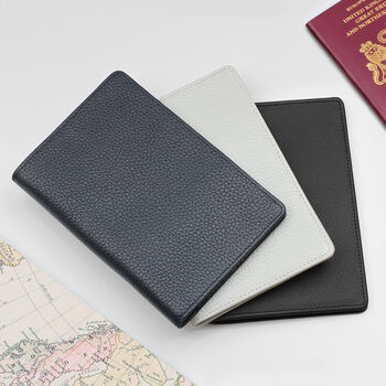 Personalised Luxury Leather Name Travel Document Holder, 6 of 11