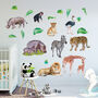 Watercolour Jungle Animal Wall Stickers, thumbnail 1 of 2