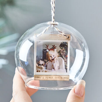Personalised Photo Dome Glass Bauble, 3 of 7