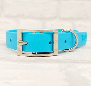 Waterproof Dog Collar And Lead Set Baby Blue, 2 of 3