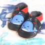 Dotty Fish Splashy The Whale Soft Leather Baby Shoes With Barefoot Soles, thumbnail 4 of 8