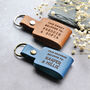 Personalised Father's Day Leather Keyring Gift, thumbnail 1 of 7