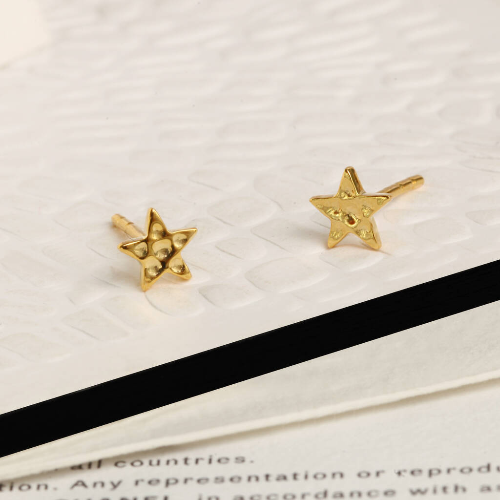 Star Stud Earrings, 18k Gold Vermeil Or Sterling Silver, 1 of 7