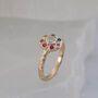 'Iridiana' Rainbow Sapphire Halo Engagement Ring, thumbnail 5 of 7
