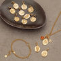 Engraved Gold Plated Virgo Zodiac Charm Necklace, thumbnail 8 of 9