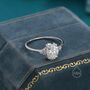 Sterling Silver One And A Quarter Carat Moissanite Oval Ring, thumbnail 1 of 12