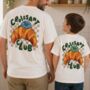 Personalised Daddy And Me Croissant Club T Shirts, thumbnail 1 of 3