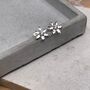 Sterling Silver Snowflake Sparkle Studs, thumbnail 4 of 10