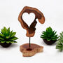 Heart Shaped Candle Holder Wooden Tealight Holder, thumbnail 2 of 3