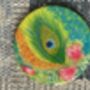 Set Of Four Coasters, Handpainted Peacocks, thumbnail 7 of 11