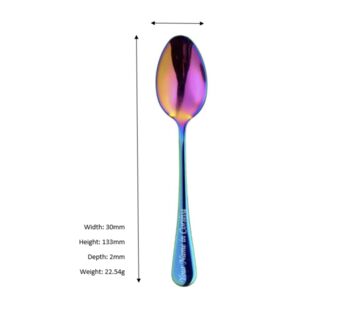 Personalised Rainbow Tea Spoon With Free Engraving, 2 of 2