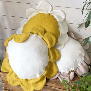 Linen Flower Cushion Home Decor Pillows, 3 of 12