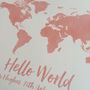 Personalised New Baby World Map, thumbnail 2 of 2