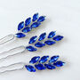 Royal Blue Crystal Hair Pins, thumbnail 1 of 4