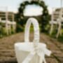 Flower Girls Satin Petal Basket, thumbnail 2 of 4