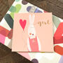 Gold Foiled Baby Bunny Girl Card, thumbnail 3 of 5