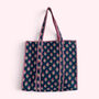 Blue And Pink Ditsy Floral Quilted Cotton Tote Bag, thumbnail 5 of 6