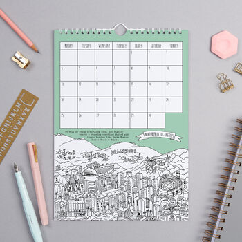 2024 City Drawings Wall Calendar, 5 of 6