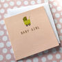 Gold Foiled Baby Girl Card, thumbnail 5 of 5