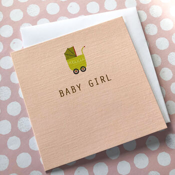 Gold Foiled Baby Girl Card, 5 of 5