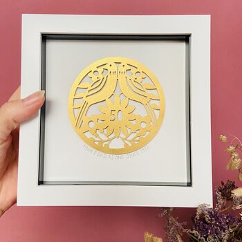 Framed Golden Wedding Personalised Paper Cut, 3 of 12