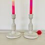 Pair Of Vintage Hand Painted Candlesticks ~ 29, thumbnail 2 of 6