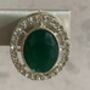 Munira Gold Plated Crystal Stone Stud Earrings Emerald, thumbnail 2 of 4