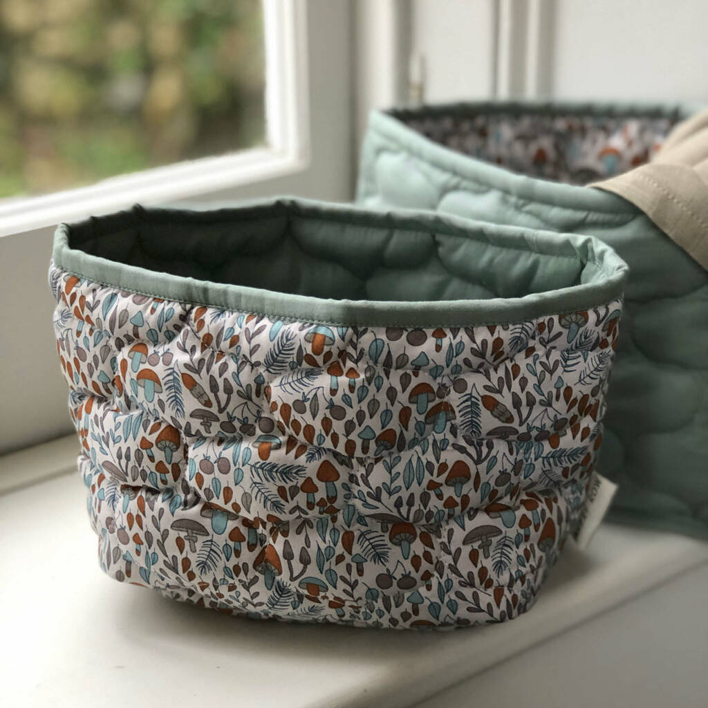 Set Of Two Quilted Storage Baskets Woodland Walk By Avery Row