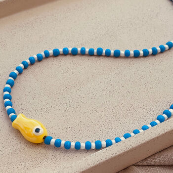 Ceramic Fish Seed Bead Necklace, 8 of 10