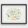 Map Of Norwich City, Norfolk Illustrated Art Print, thumbnail 2 of 4