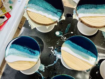 Beginner Epoxy Resin Class: Create Seascape Coasters With Oceanic Woodstore, 2 of 8