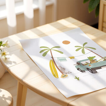 Retro Surf Truck Children's Art Print, 5 of 5