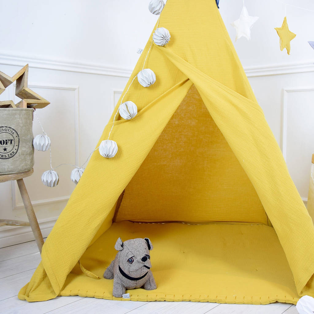 Mustard Muslin Teepee By Grattify