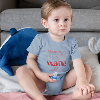 Organic Cotton Mummy’s Little Valentine Baby Grow, 4 of 5