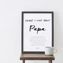 Personalised Things I Love About Dad Print, thumbnail 2 of 4