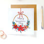 Happy Valentines Day Card, Floral Wreath, thumbnail 1 of 3