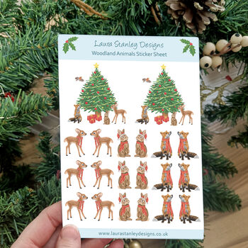 Christmas Sticker Sheets Mix And Match. Two Sheets, 6 of 12