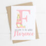 Personalised New Baby Card Pink Rabbit, thumbnail 4 of 4