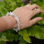 Graduated Solid Peppercorn Sterling Silver Bracelet, thumbnail 2 of 7