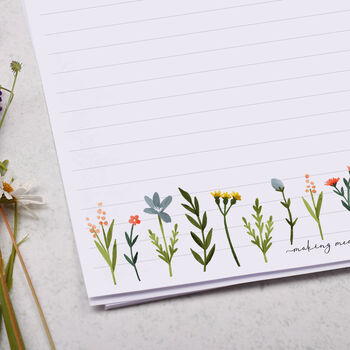 A4 Letter Writing Paper With Spring Ditsy Flowers, 2 of 4